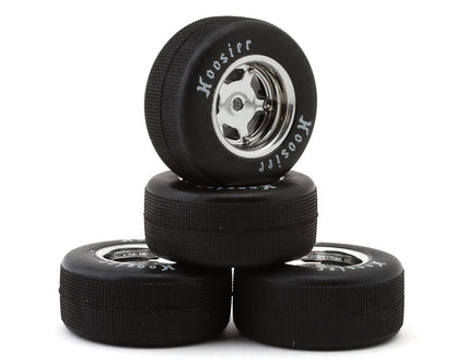 1RC Racing 1/24 Asphalt Late Model Pre-Mounted Tires (Chrome) (4) (Front & Rear)