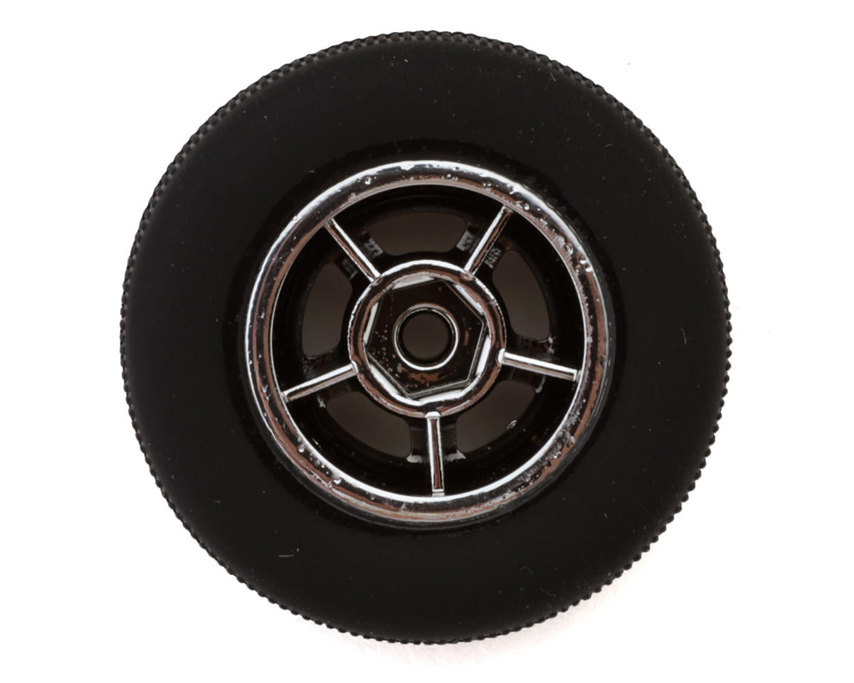 1RC Racing 1/24 Asphalt Late Model Pre-Mounted Tires (Chrome) (4) (Front & Rear)