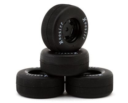 1RC Racing 1/24 Asphalt Late Model Pre-Mounted Tires (Black) (4) (Front & Rear)