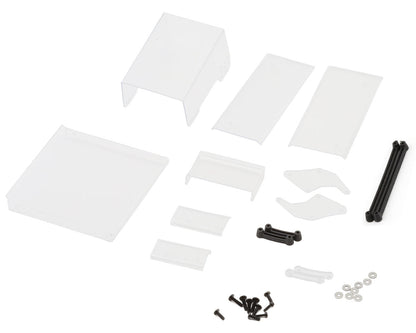 1RC Racing 1/18 Mini Sprint Top & Front Wing Set (Clear)