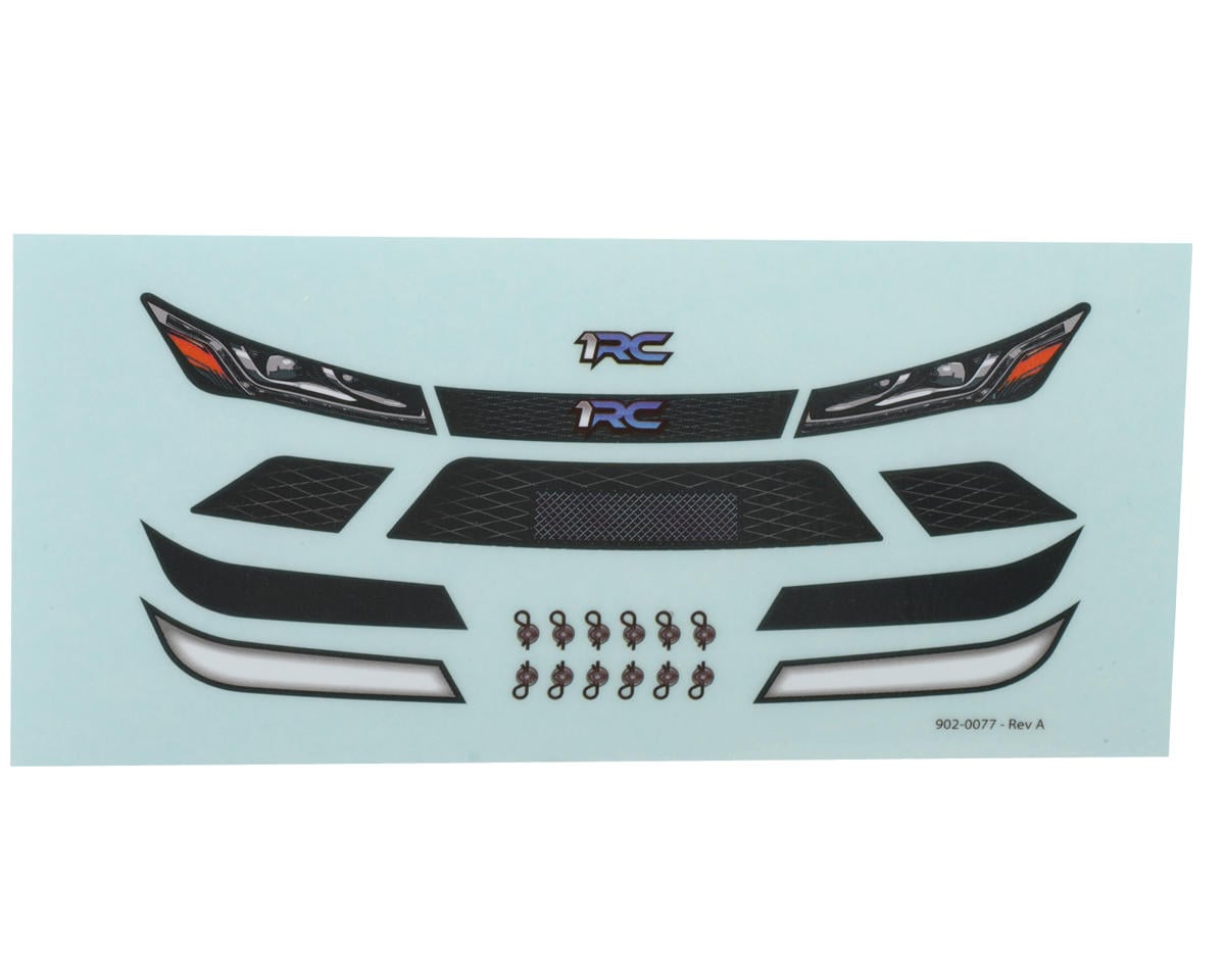 1RC Racing 1/18 Late Model 3.0 Body Assembly Set (Clear)
