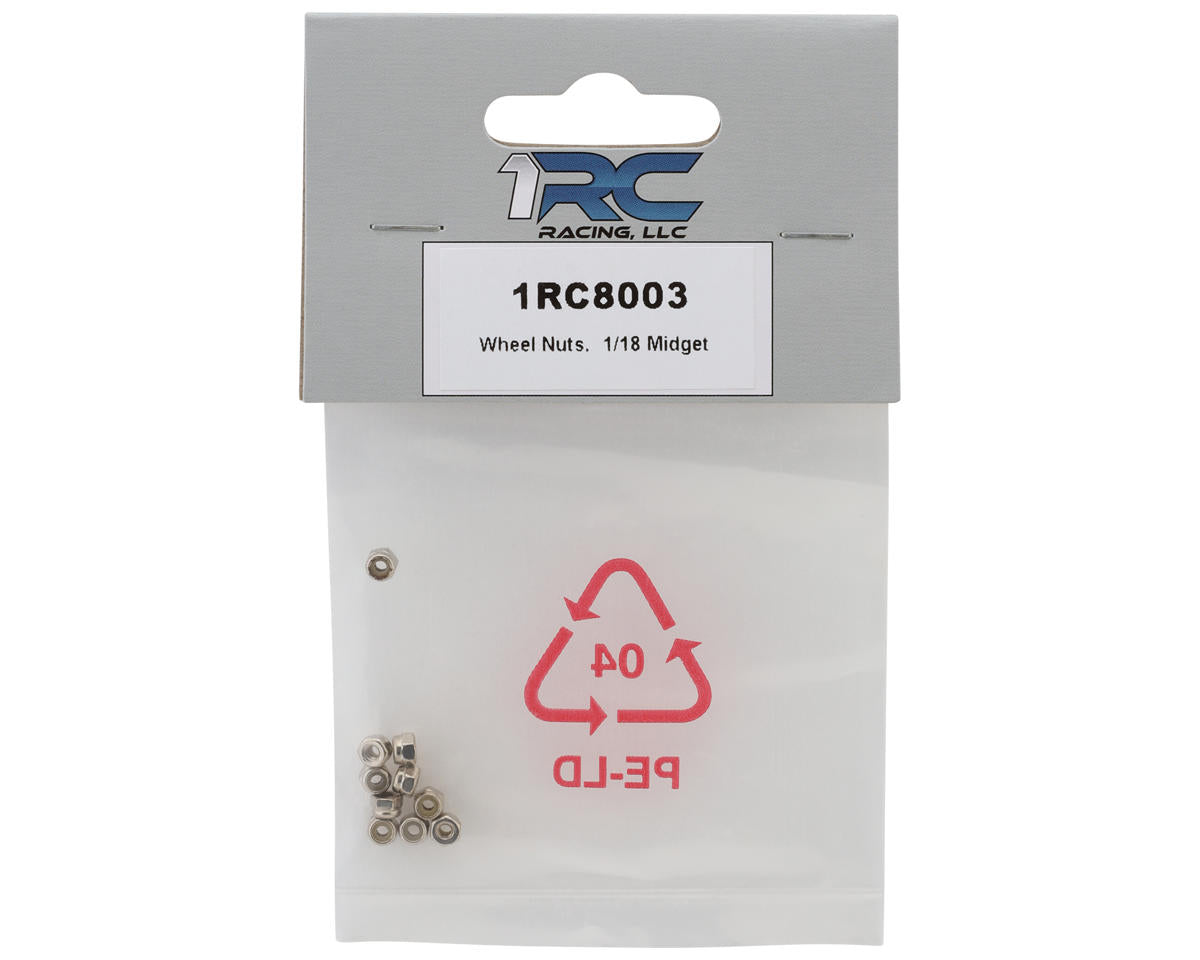1RC Racing 2x0.4x4mm Wheel Nuts (10)