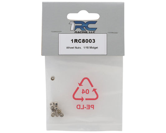 1RC Racing 2x0.4x4mm Wheel Nuts (10)