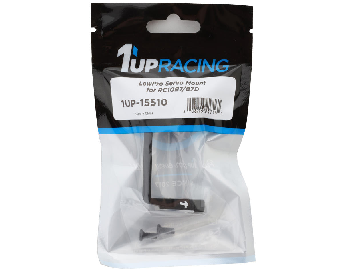 1UP Racing RC10 Aluminum Low Profile Servo Mount (Black) (B7/B7D)