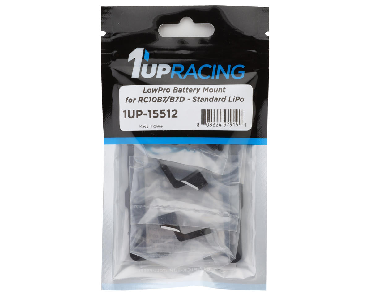 1UP Racing RC10B7/B7D Aluminum LowPro Battery Mount (Black)
