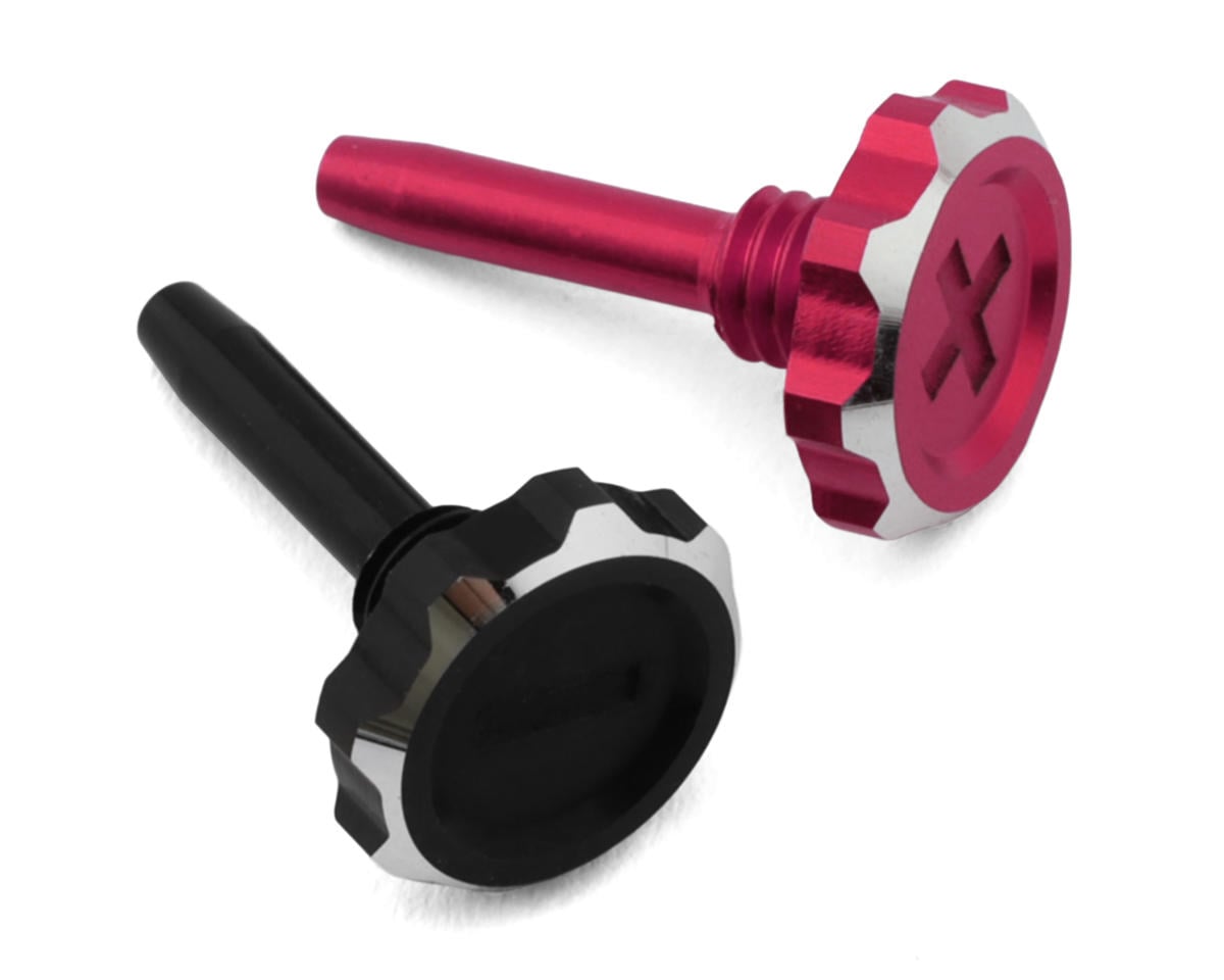 1UP Racing "Lockdown" Adjustable Bullet Plug Grips (Pink/Black)