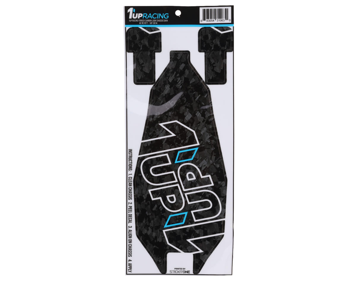 1UP Racing Team Associated RC10T7 Twin 1UP Outline Logo Chassis Protector Sheet
