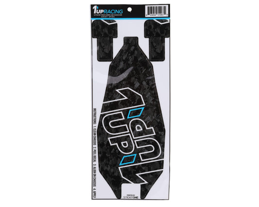 1UP Racing Team Associated RC10T7 Twin 1UP Outline Logo Chassis Protector Sheet