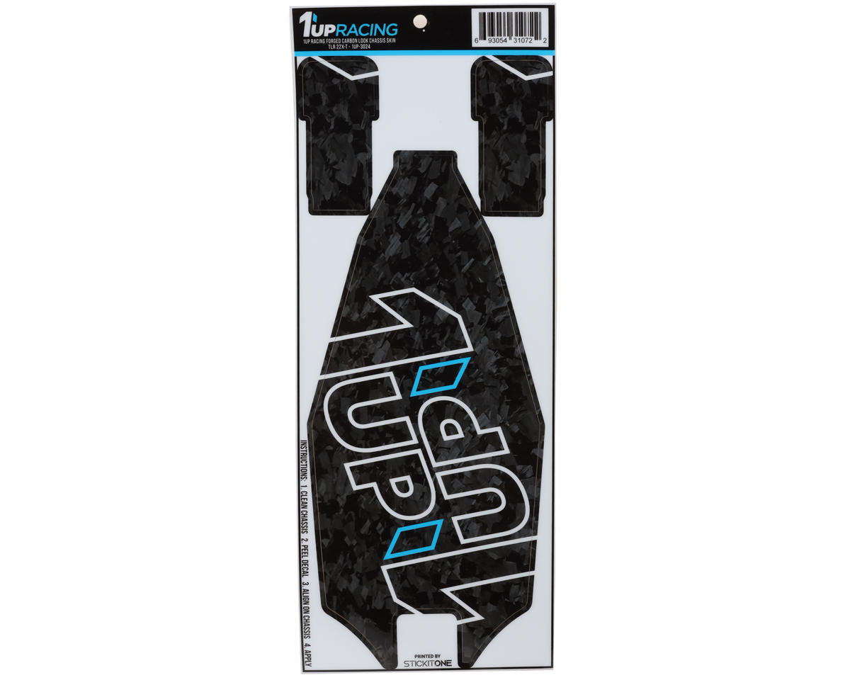 1UP Racing TLR 22X-T Twin 1UP Outline Logo Chassis Protector Sheet