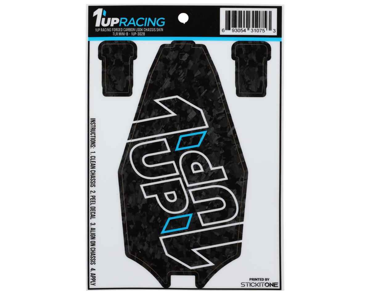 1UP Racing Losi® Mini-B Twin 1UP Outline Logo Chassis Protector Sheet