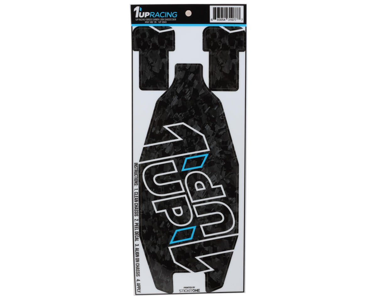 1UP Racing XRAY XB2 Twin 1UP Outline Logo Chassis Protector Sheet