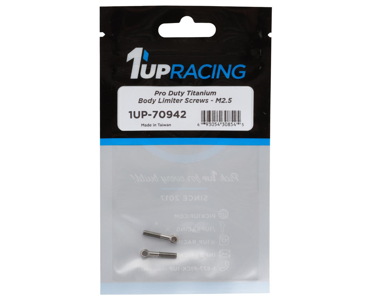 1UP Racing Titanium Pro Duty Body Limiter Screws (2.5mm) (2)