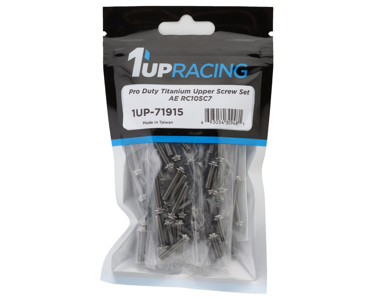 1UP Racing Team Associated RC10SC7 Pro Duty Titanium Upper Screws Set (103)