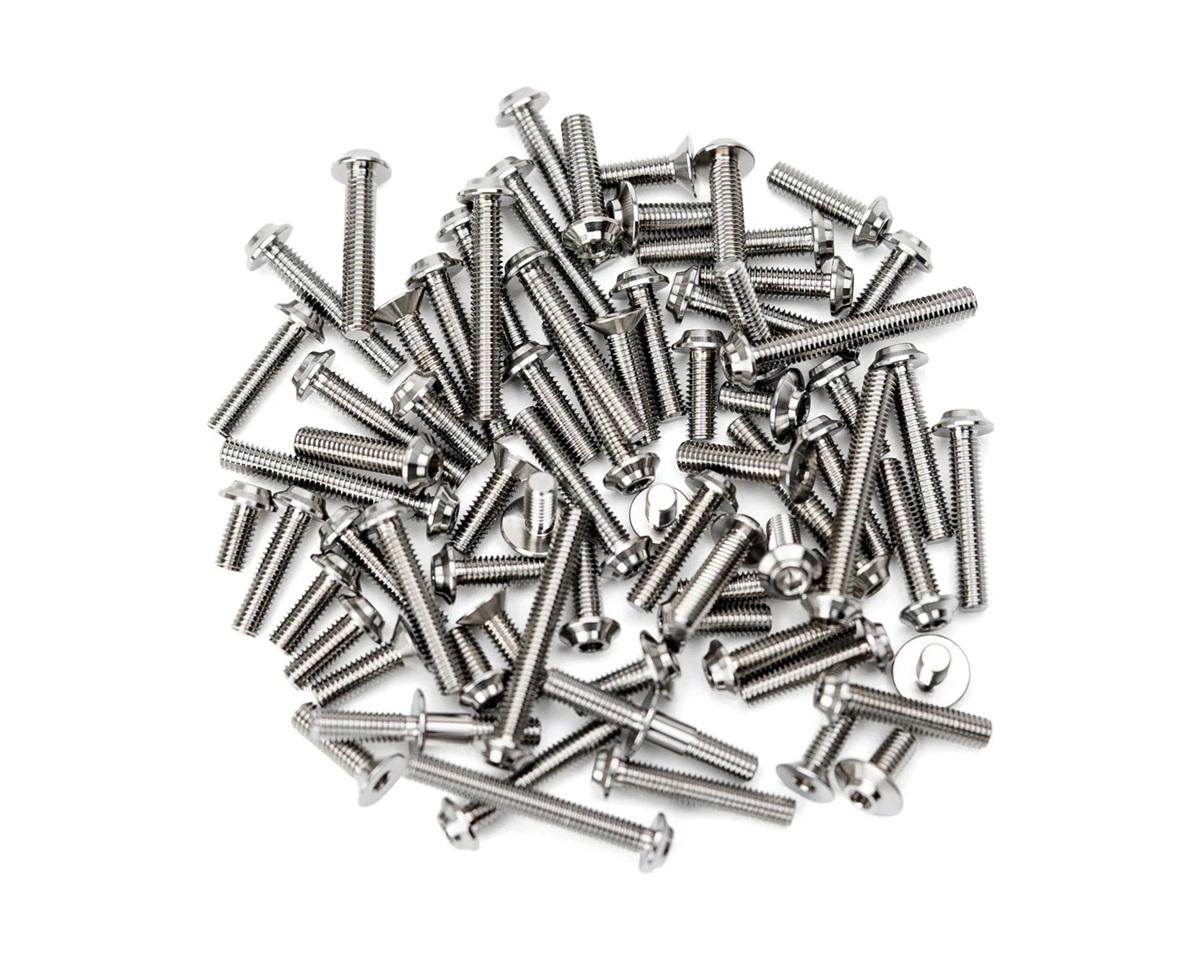 1UP Racing Associated RC28 Pro Duty Titanium Upper Screw Set (Silver) (36)