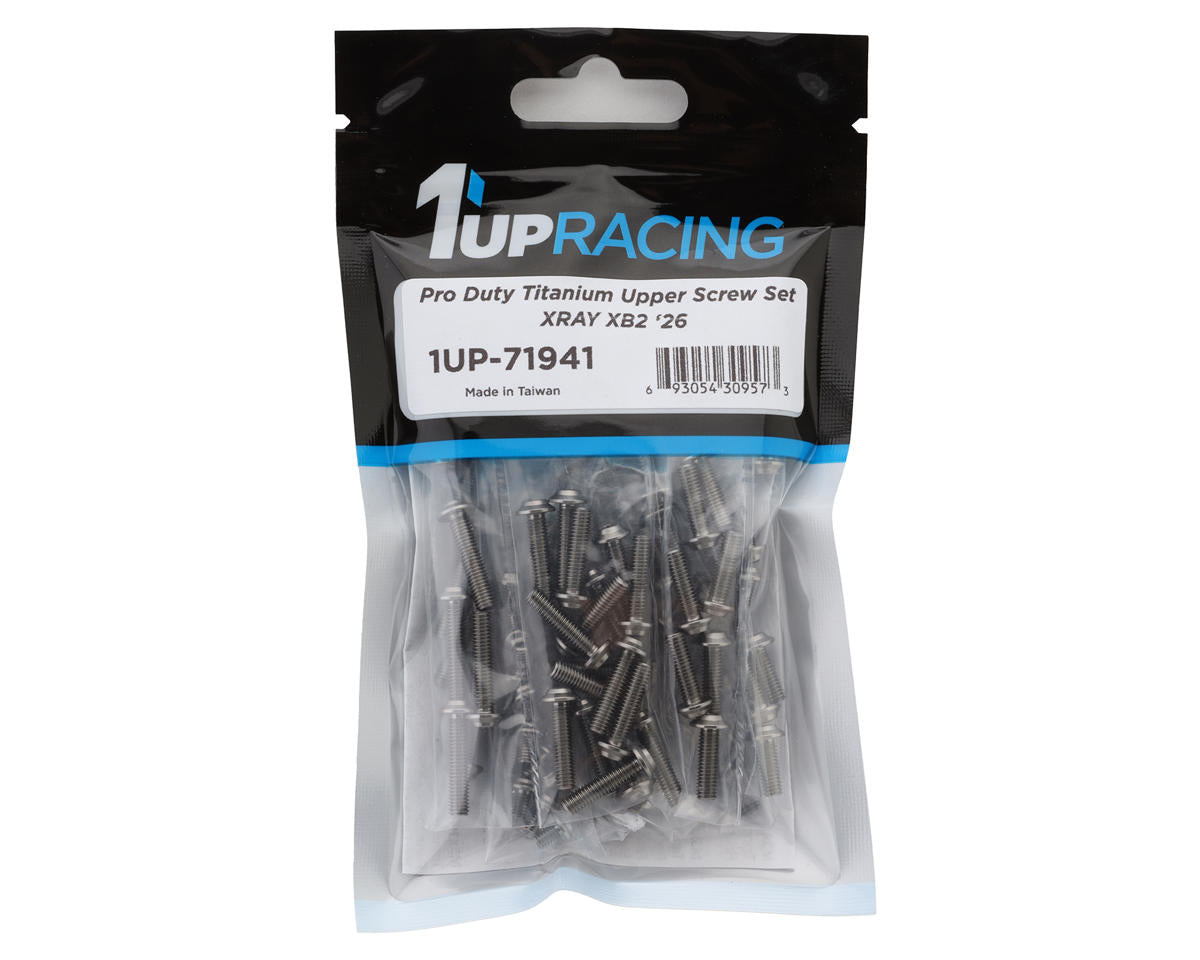 1UP Racing Xray XB2 2026 Pro Duty Titanium Upper Screw Set (Silver) (89)