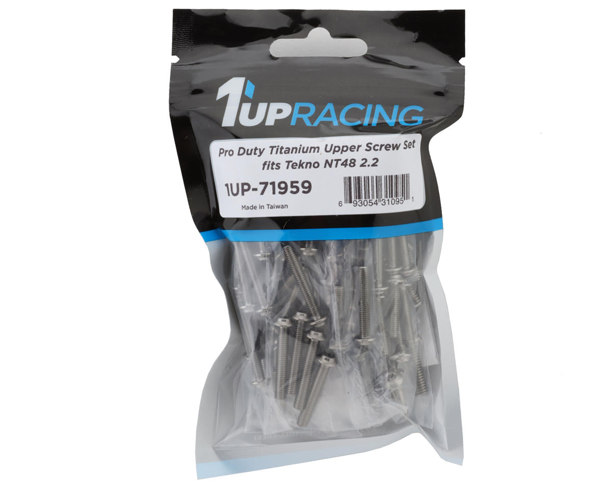 1UP Racing Tekno NT48 2.2Pro Duty Titanium Upper Screw Set (128)