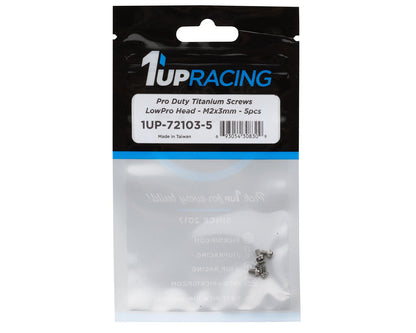 1UP Racing Titanium Pro Duty LowPro Head Screws (5) (2x3mm)