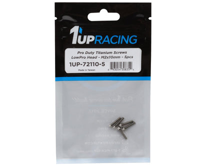 1UP Racing Titanium Pro Duty LowPro Head Screws (5) (2x10mm)