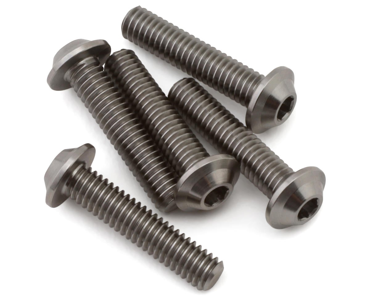 1UP Racing M4 Titanium Pro Duty LowPro Head Screws (5) (4x18mm)
