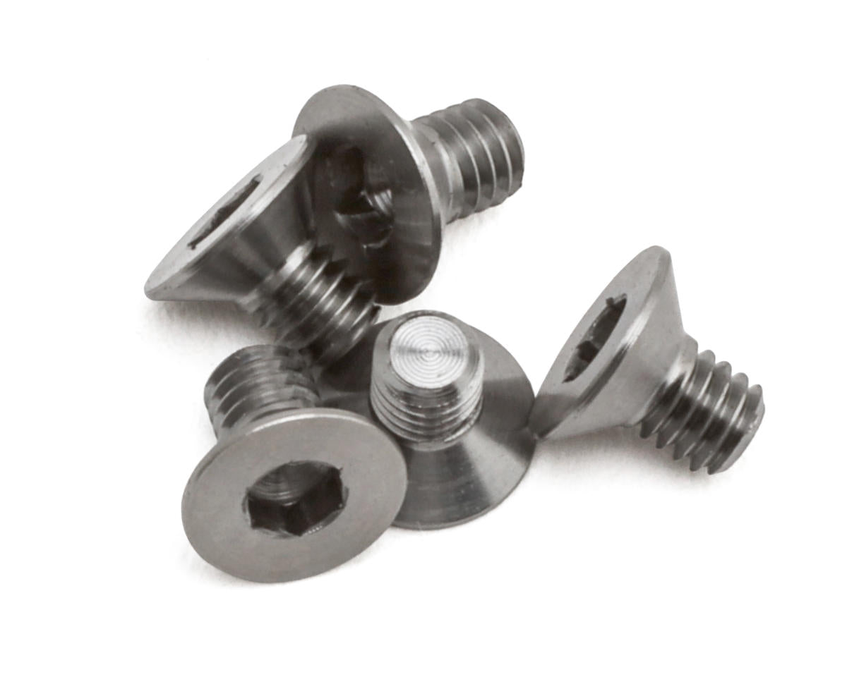 1UP Racing 2.5mm Titanium Pro Duty Flat Head Screws (5) (2.5x6mm)