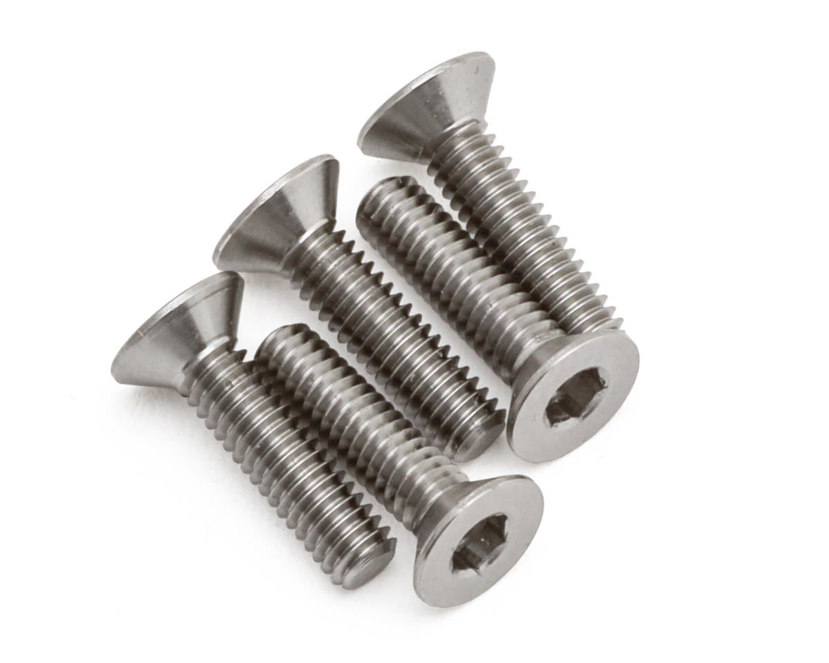 1UP Racing 2.5mm Titanium Pro Duty Flat Head Screws (5) (2.5x8mm)