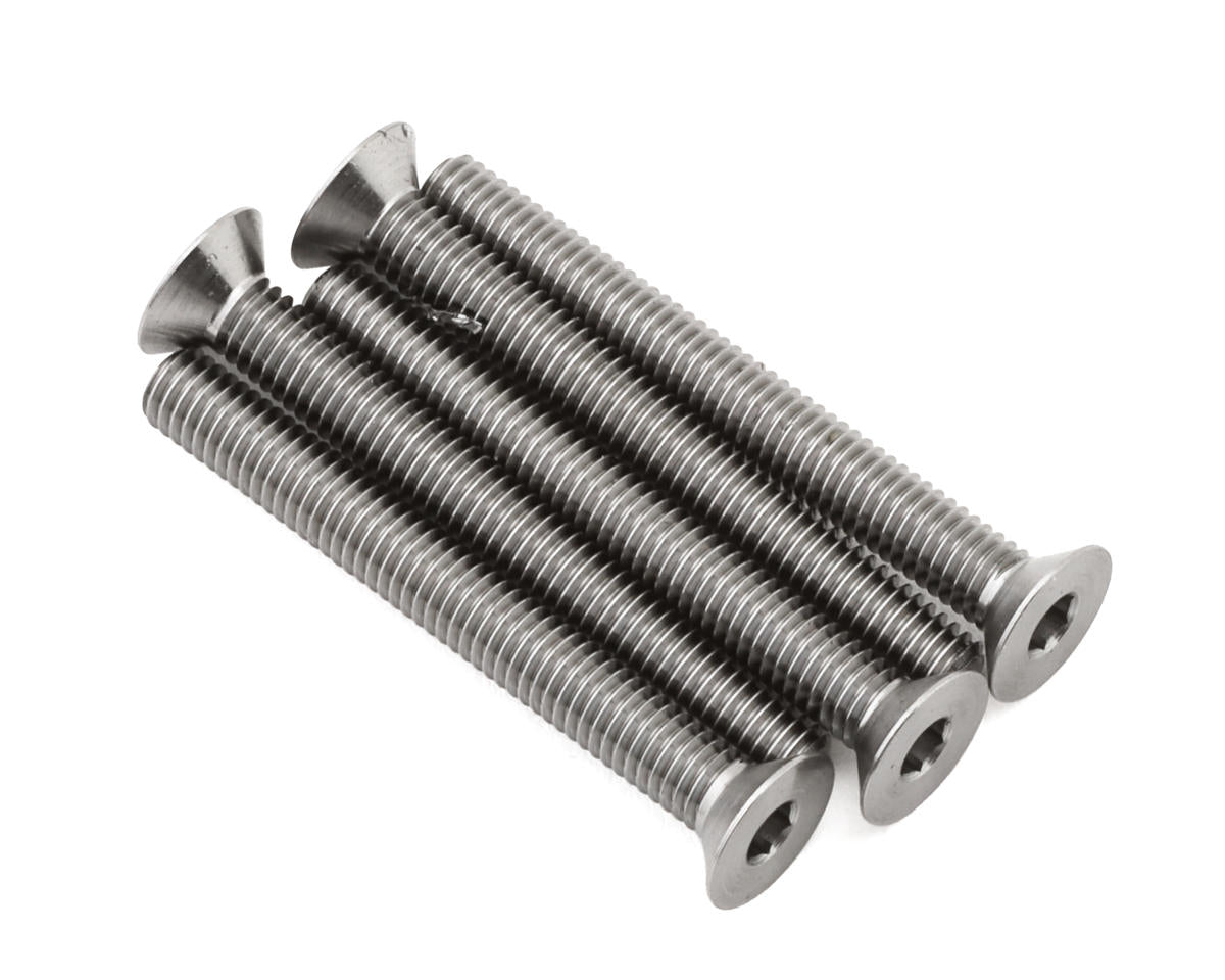 1UP Racing 3mm Titanium Pro Duty Flat Head Screws (5) (3x26mm)
