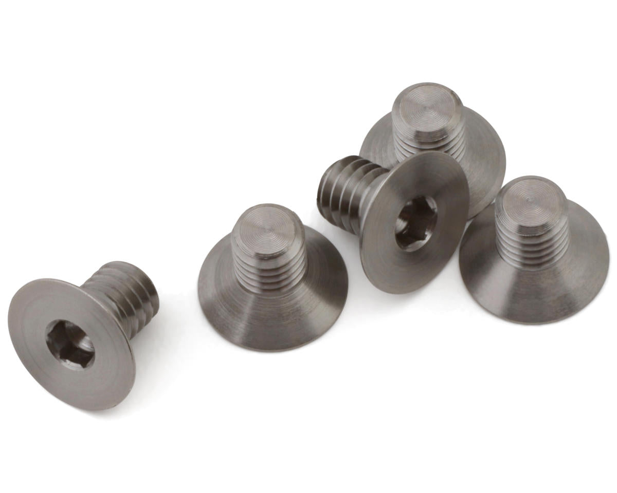 1UP Racing 4mm Pro Duty Flat Head Titanium Screws (5) (4x6mm)