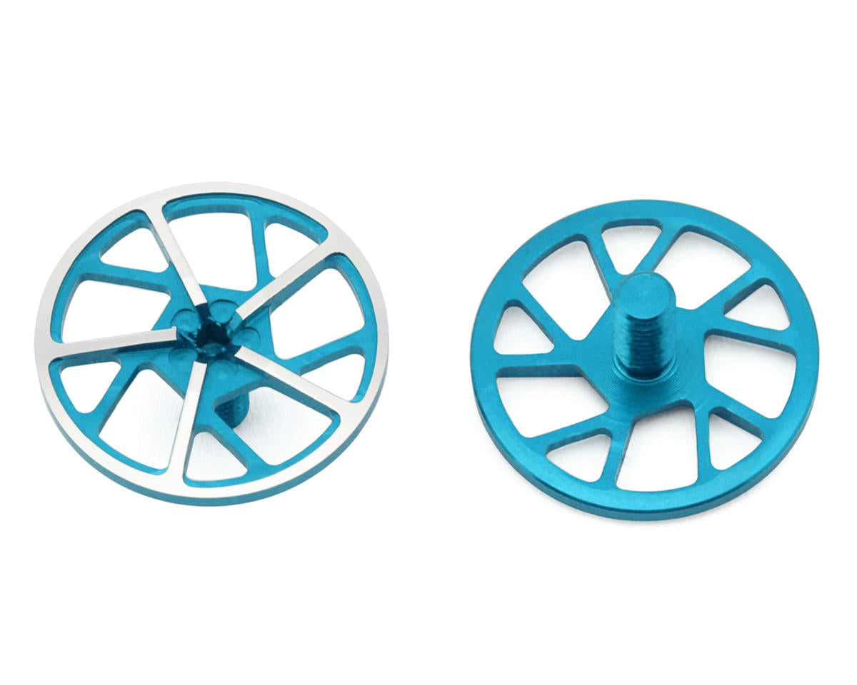 1UP Racing Tenfold UltraLite Aluminum Wing Screws (Bright Blue) (2)
