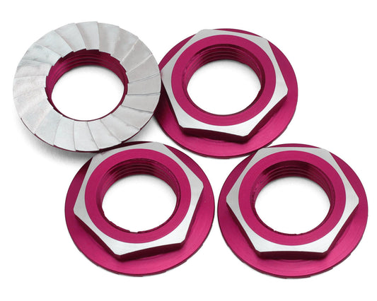 1UP Racing Lockdown Aluminum 17mm Wheel Nuts (Pink) (4)
