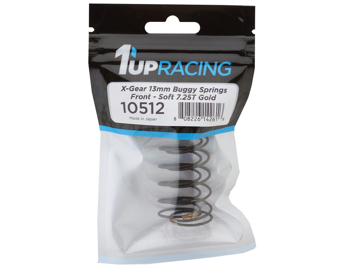 1UP Racing X-Gear 13mm Front Buggy Springs (2) (Soft/Gold)