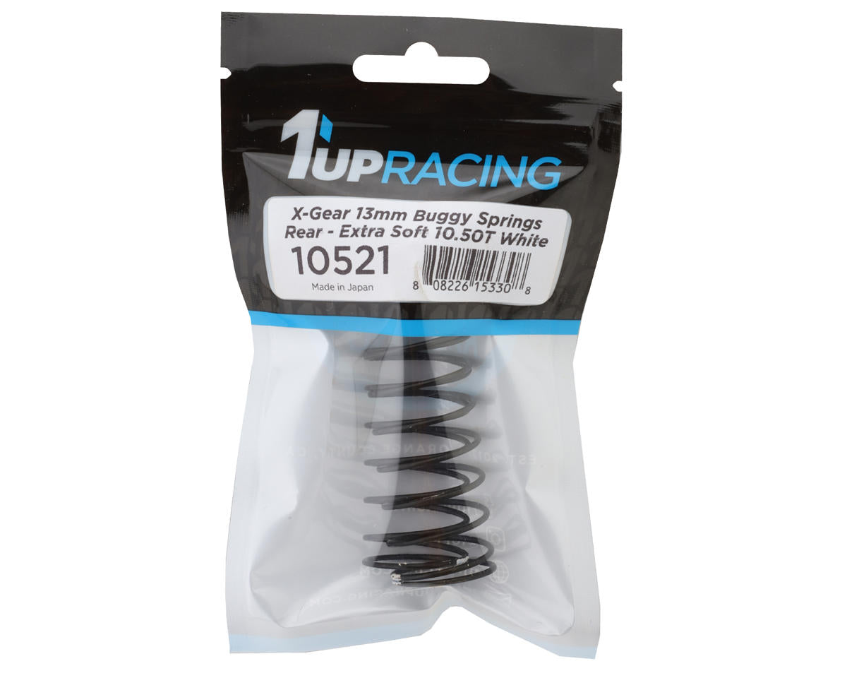 1UP Racing X-Gear 13mm Rear Buggy Springs (2) (Extra Soft/White)