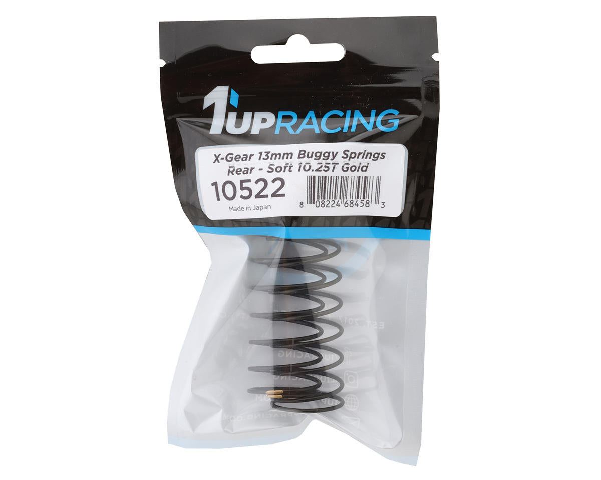 1UP Racing X-Gear 13mm Rear Buggy Springs (2) (Soft/Gold)