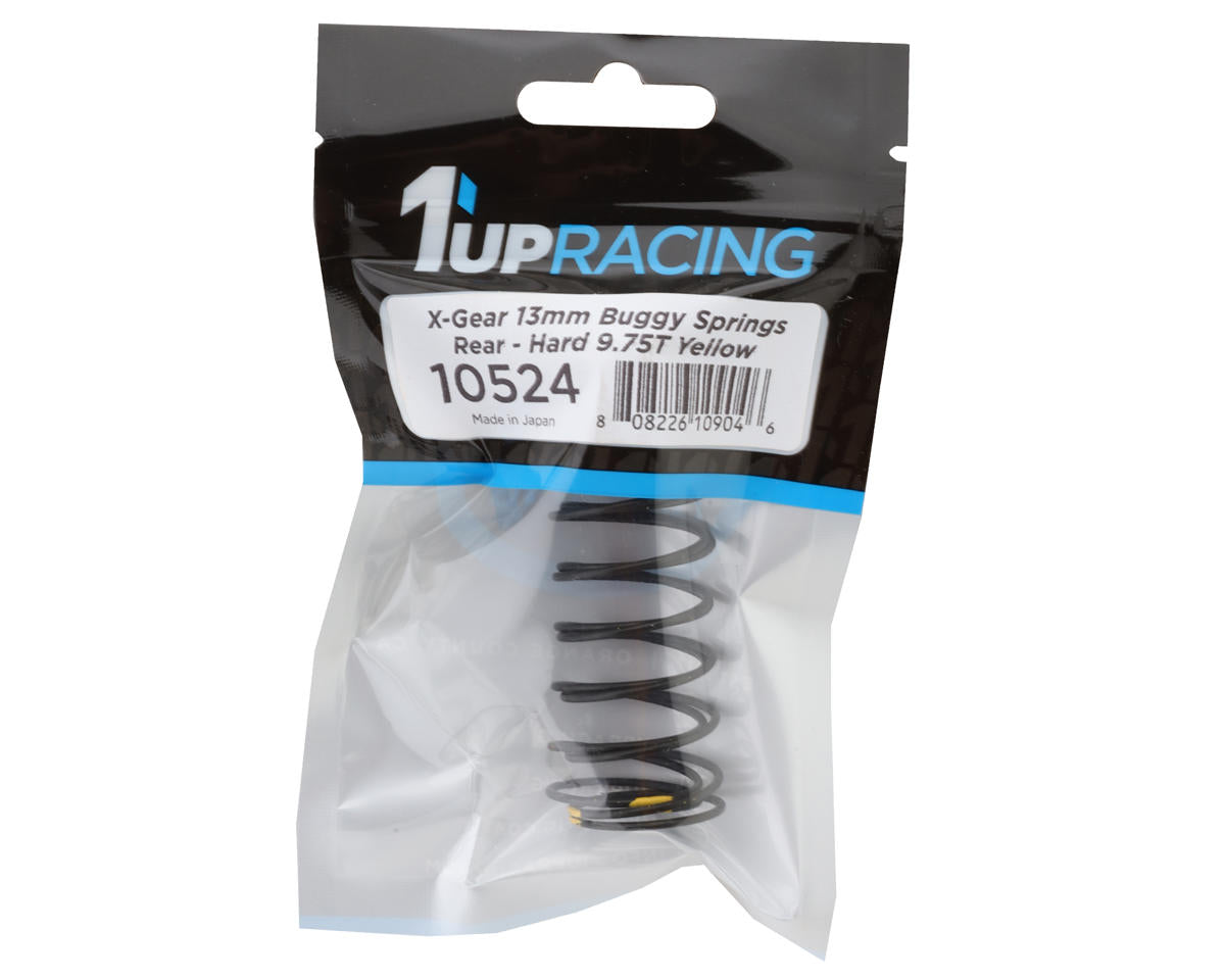 1UP Racing X-Gear 13mm Rear Buggy Springs (2) (Hard/Yellow)