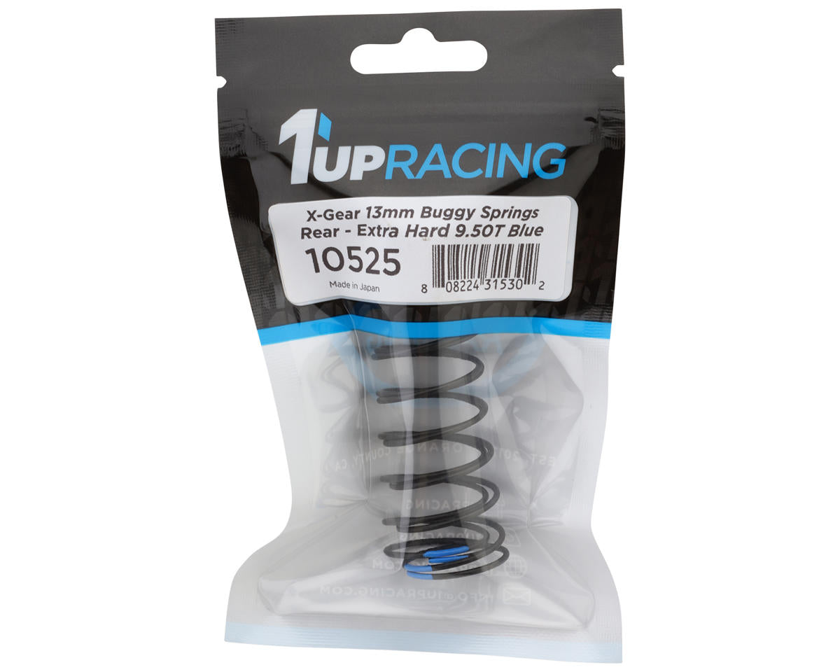 1UP Racing X-Gear 13mm Rear Buggy Springs (2) (Extra Hard/Blue)