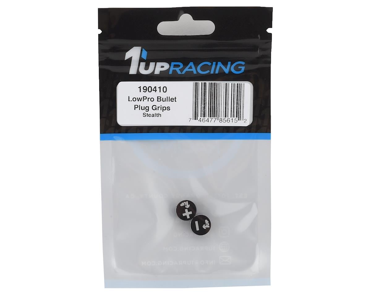 1UP Racing LowPro Bullet Plug Grips (Black/Black)