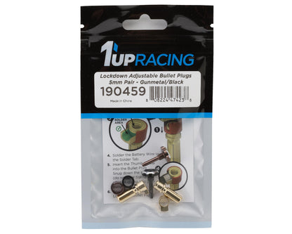 1UP Racing "Lockdown" Adjustable Bullet Plug Grips w/5mm Bullets
