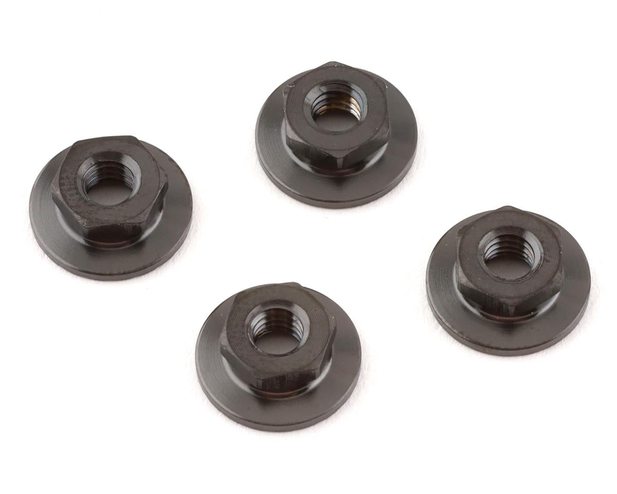 1UP Racing Pro Duty Titanium 4mm Lockdown Wheel Nuts (Black) (4)