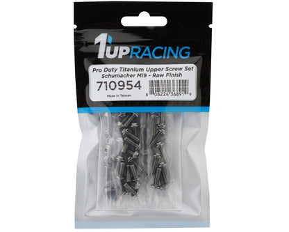 1UP Racing Schumacher Mi9 Pro Duty Titanium Upper Screw Set (Silver)