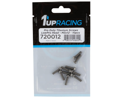 1UP Racing Titanium Pro Duty LowPro Head Screws (10) (3x12mm)