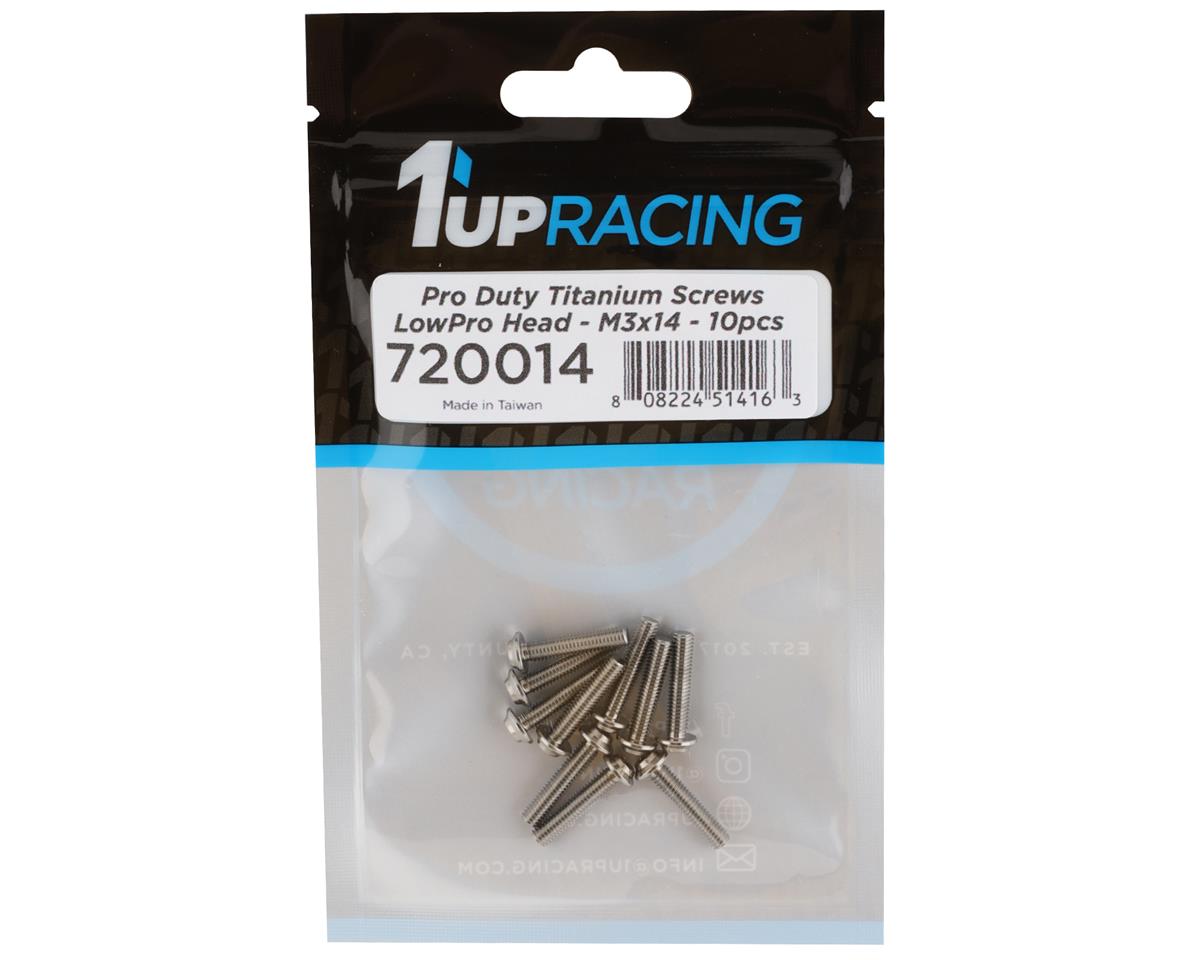 1UP Racing Titanium Pro Duty LowPro Head Screws (10) (3x14mm)