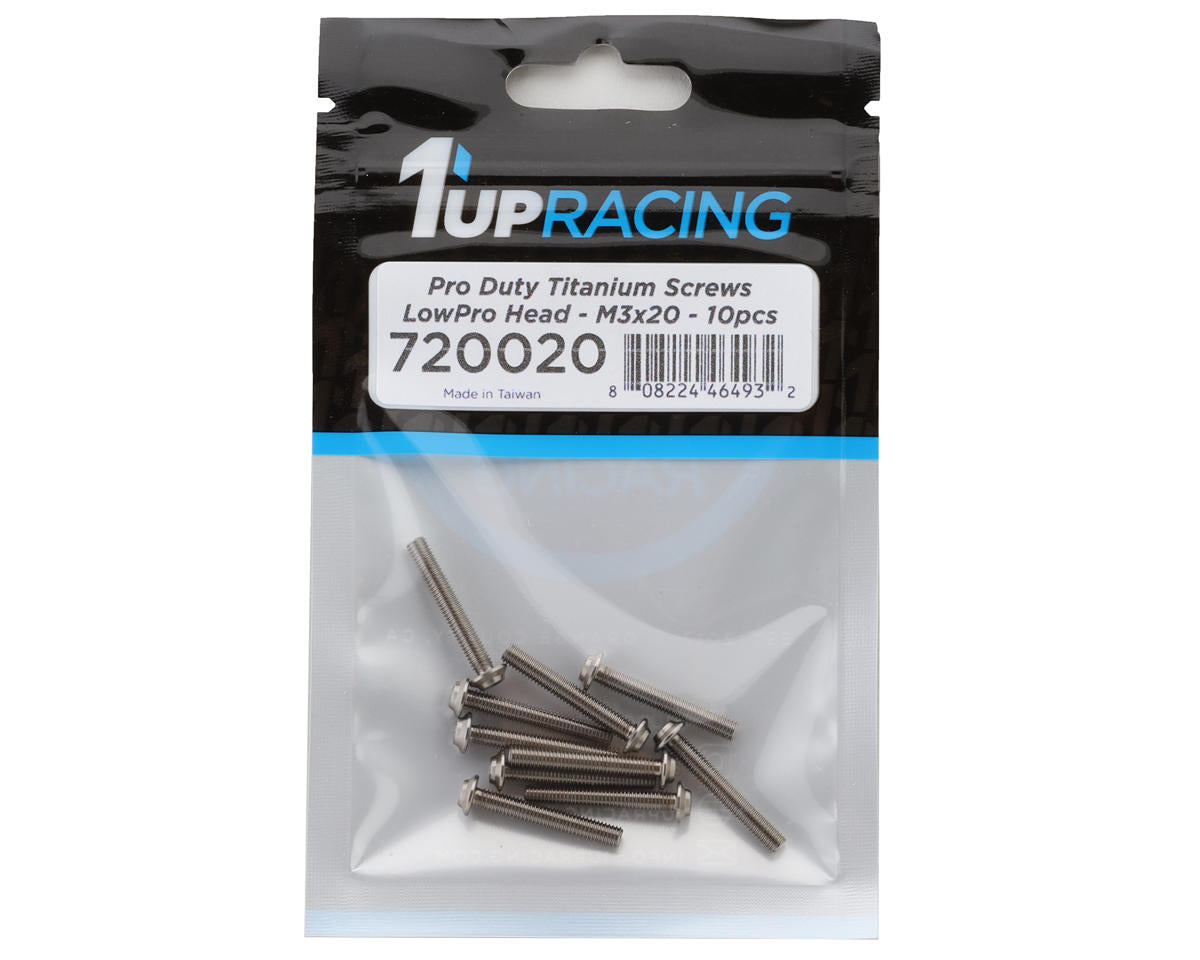 1UP Racing Titanium Pro Duty LowPro Head Screws (10) (3x20mm)