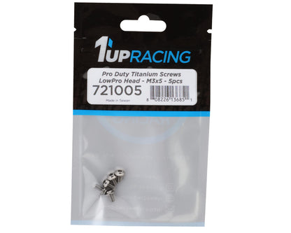 1UP Racing Titanium Pro Duty LowPro Head Screws (5) (3x5mm)