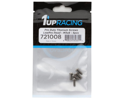 1UP Racing Titanium Pro Duty LowPro Head Screws (5) (3x8mm)