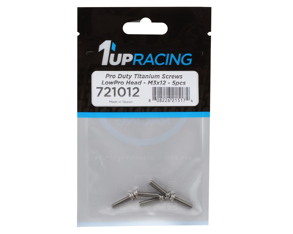 1UP Racing Titanium Pro Duty LowPro Head Screws (5) (3x12mm)