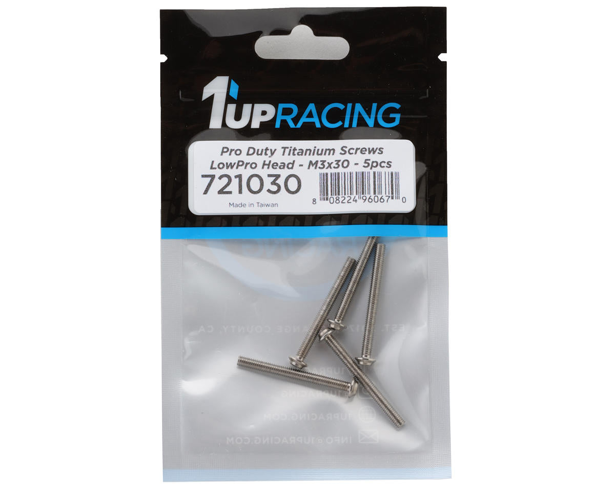 1UP Racing Titanium Pro Duty LowPro Head Screws (5) (3x30mm)