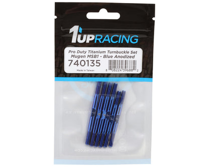 1UP Racing Mugen MSB1 Pro Duty Titanium Turnbuckle Set (Blue)