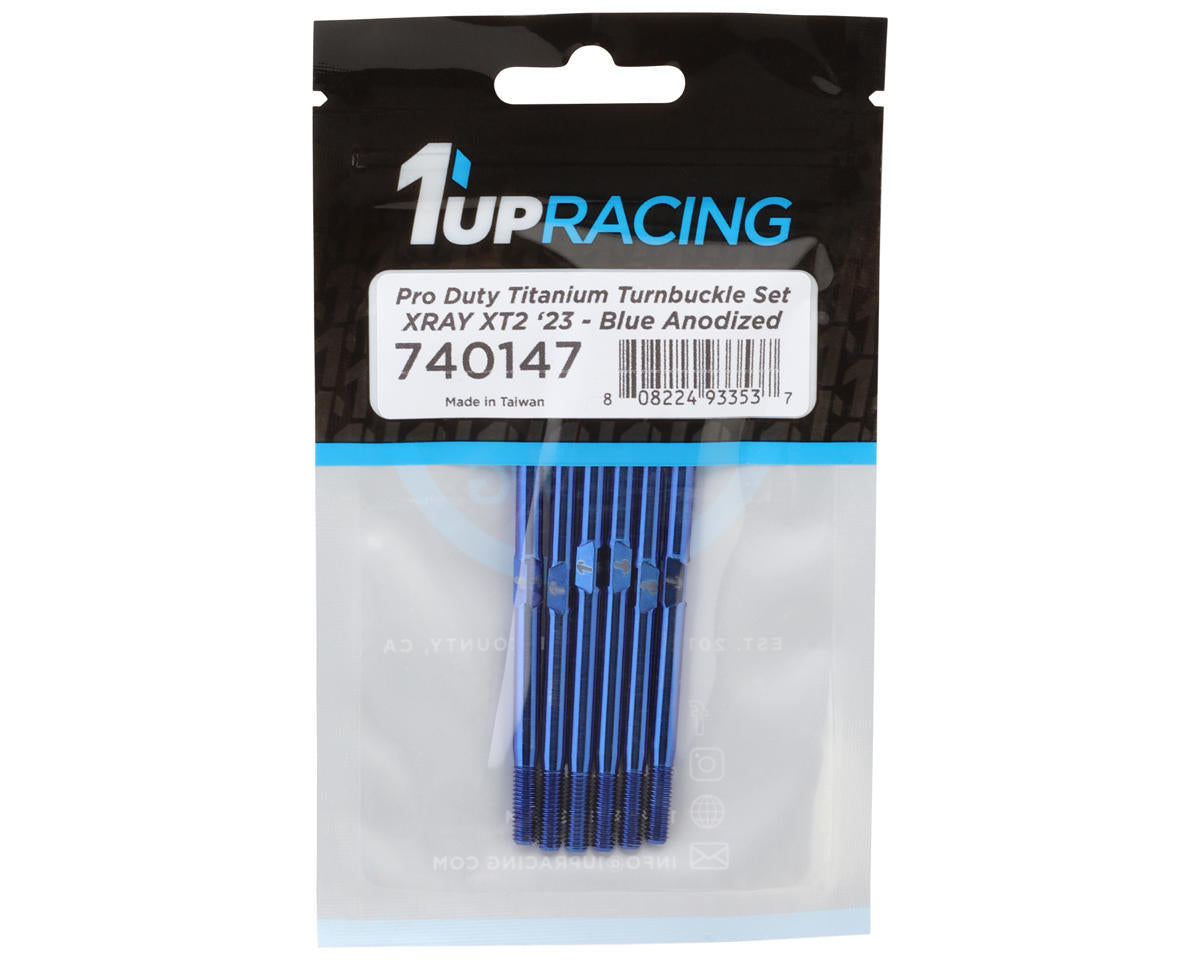 1UP Racing Xray XT2 2023 Pro Duty Titanium Turnbuckle Set (Blue)