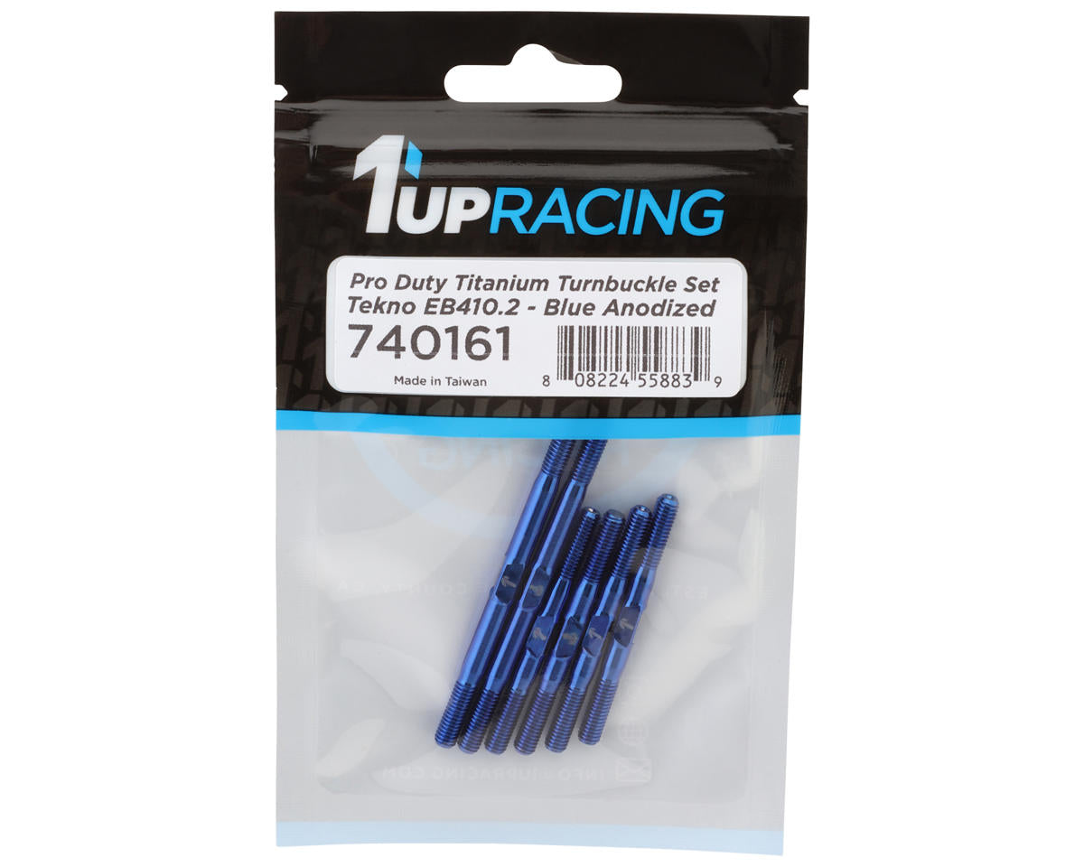 1UP Racing Tekno EB410.2 Pro Duty Titanium Turnbuckle Set (Blue)