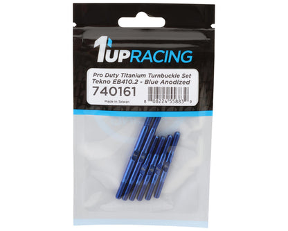 1UP Racing Tekno EB410.2 Pro Duty Titanium Turnbuckle Set (Blue)