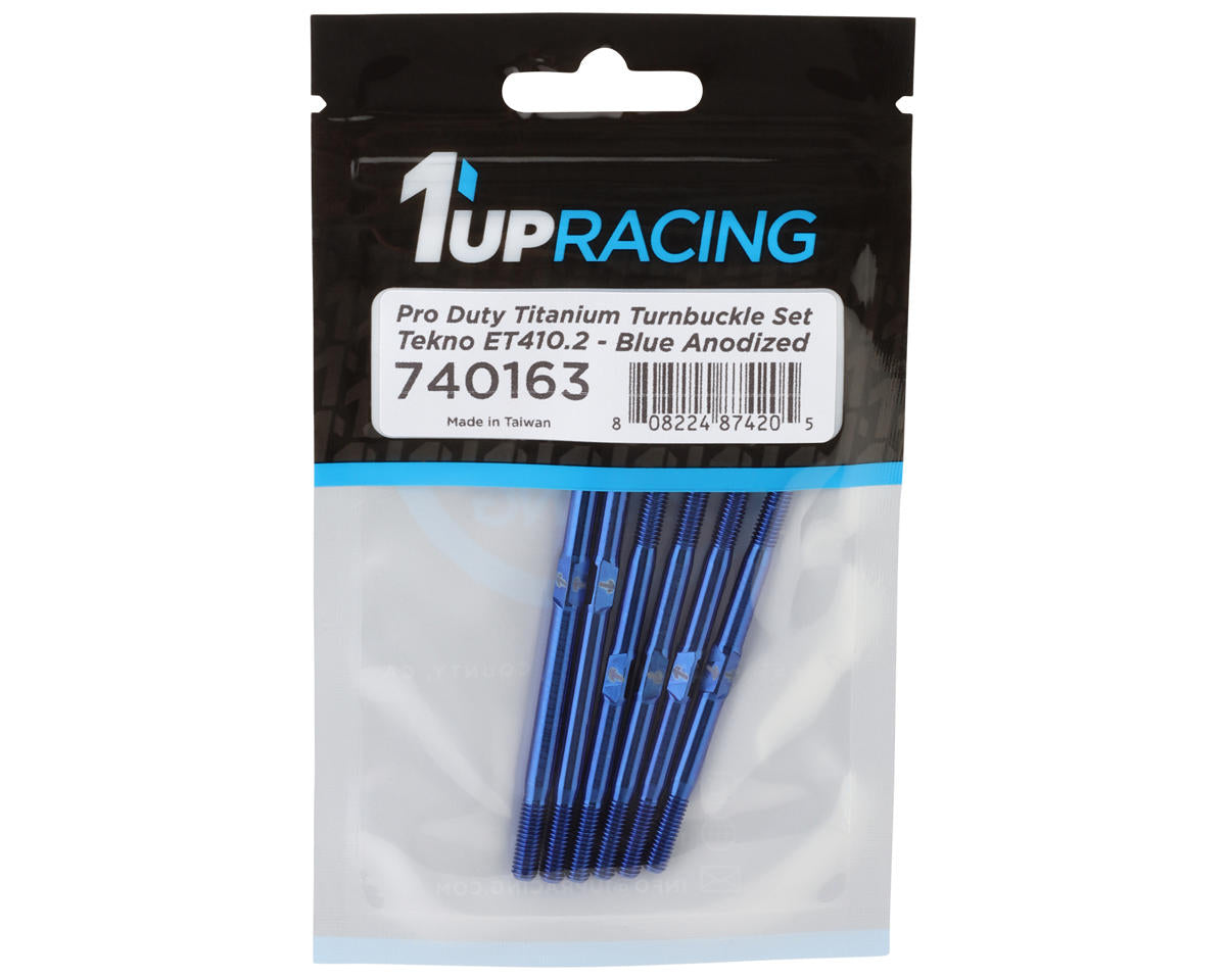 1UP Racing Tekno ET410.2 Pro Duty Titanium Turnbuckle Set (Blue)